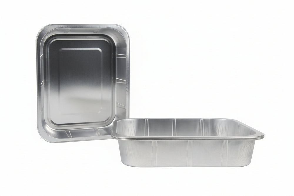 Cookinglife Grill BBQ Aluminium Bakjes / BBQ Grill Tray - 32 x 26 cm - Herbruikbaar  - 5 stuks