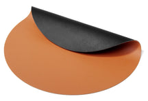 Cookinglife Placemats - Dubbelzijdig - Afwasbaar - Cognac / Zwart ø 38 cm - 6 Stuks