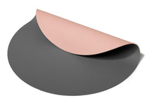 Cookinglife Placemats - Dubbelzijdig - Afwasbaar - Grijs / Roze ø 38 cm - 6 Stuks