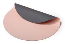 Cookinglife Placemats - Dubbelzijdig - Afwasbaar - Grijs / Roze ø 38 cm - 6 Stuks