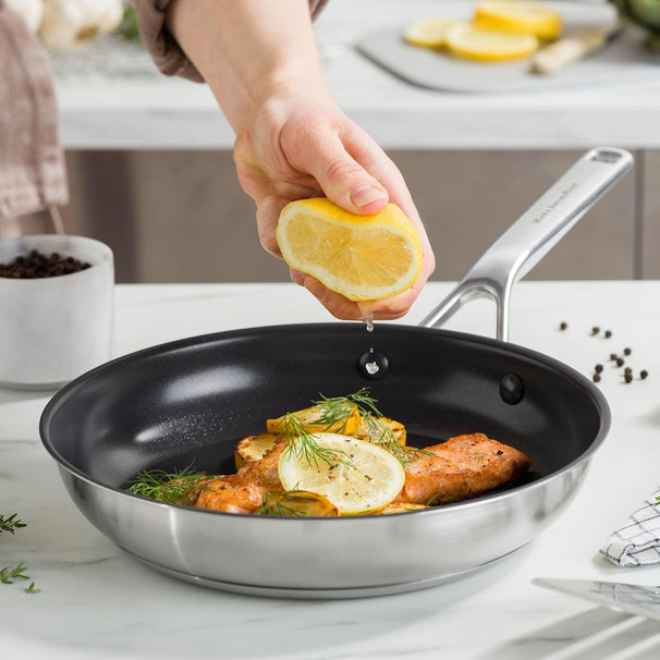 KitchenAid Koekenpan Advanced RVS ø 24 cm - keramische anti-aanbaklaag