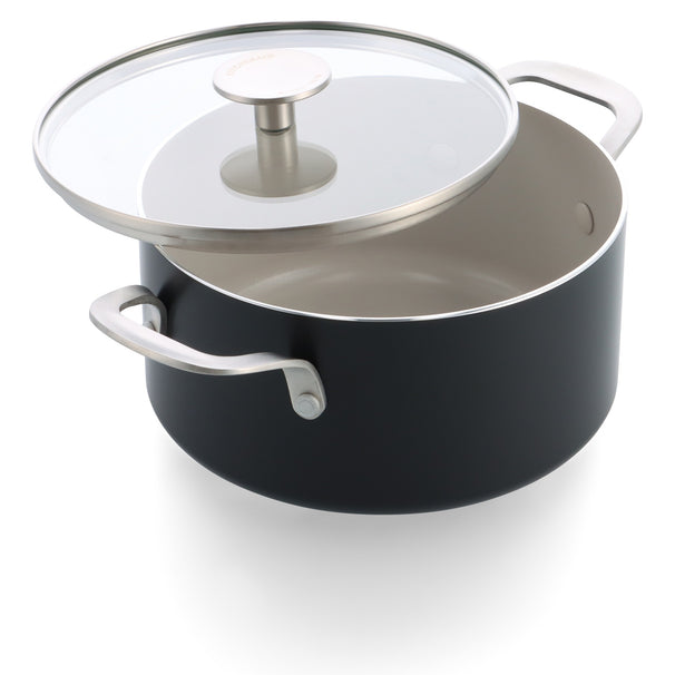 KitchenAid Kookpan Aluminium Mat Zwart ø 24 cm / 4.9 Liter - keramische anti-aanbaklaag