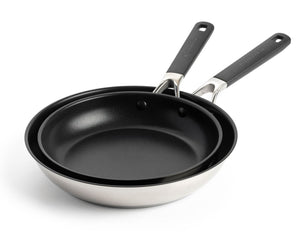 KitchenAid Koekenpannenset Classic RVS 2-delig - ø 24 & 28 cm