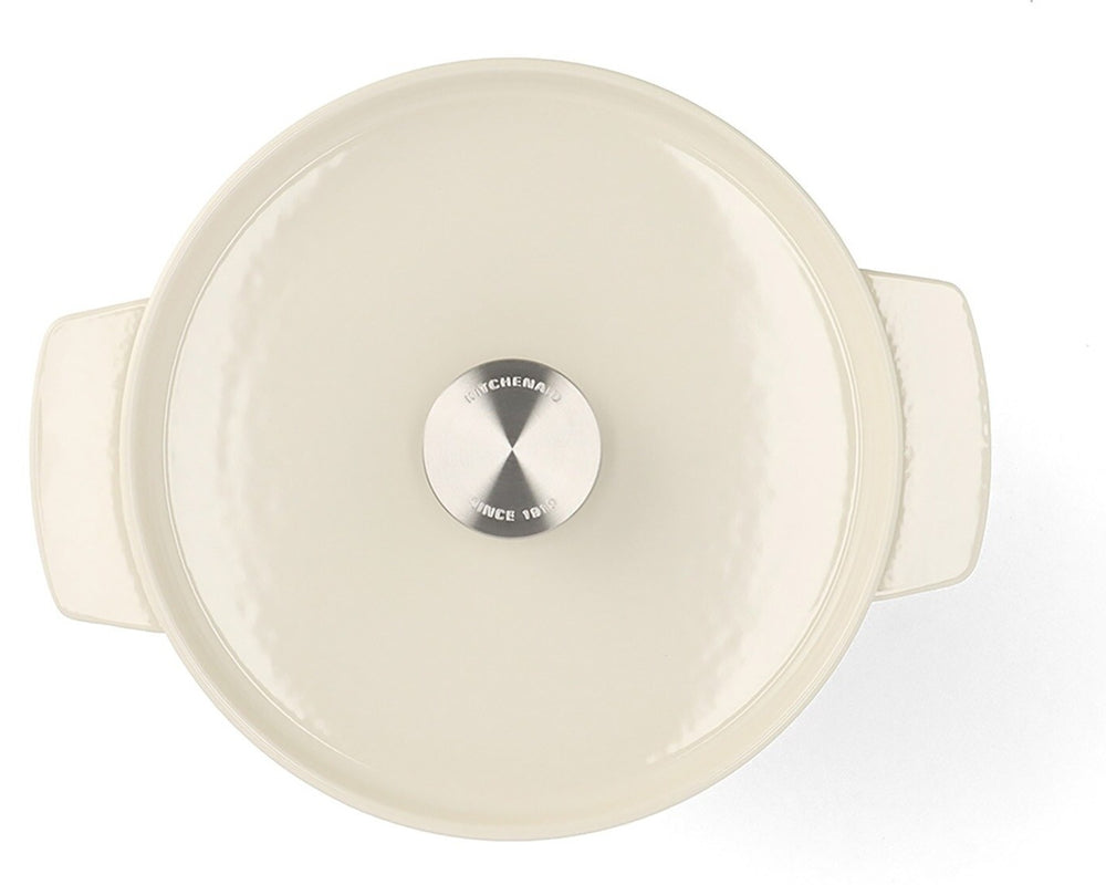 KitchenAid Braadpan Gietijzer Cream ø 22 cm / 3.3 Liter - bovenaanzicht