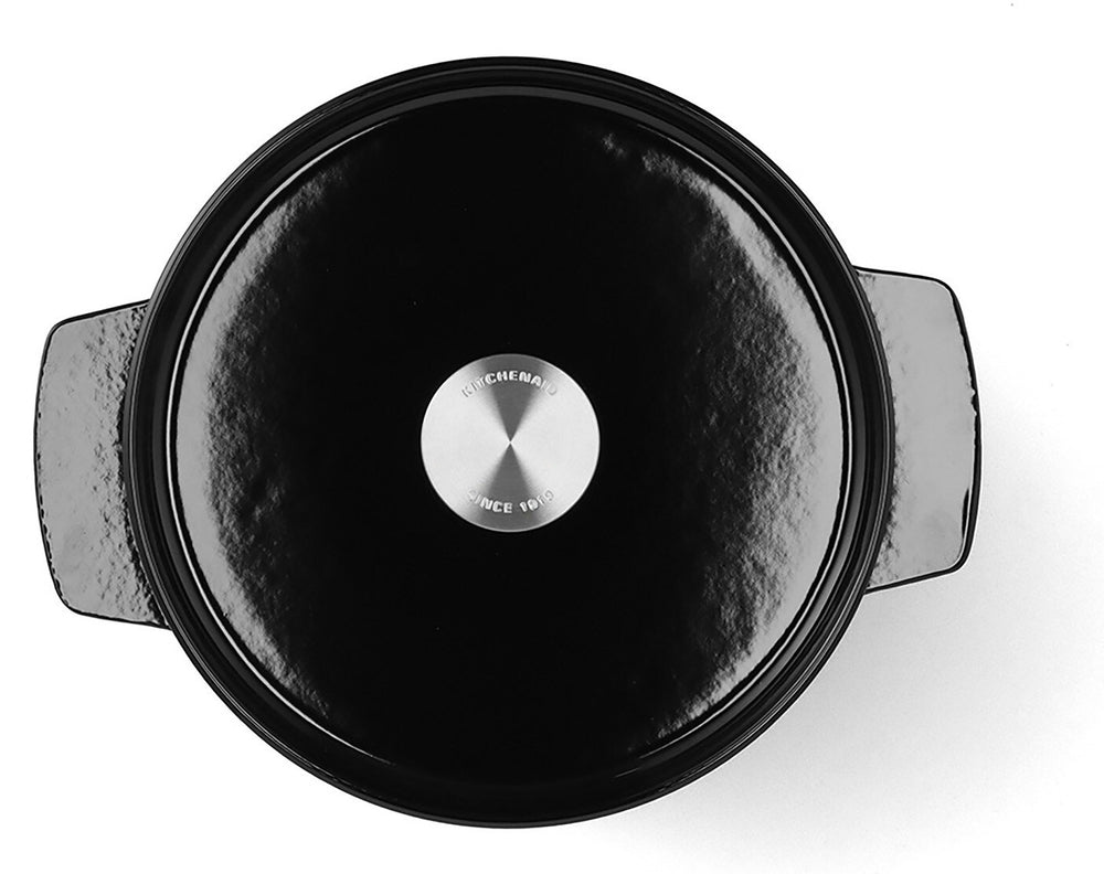 KitchenAid Braadpan Gietijzer Onyx Black ø 22 cm / 3.3 Liter - bovenaanzicht