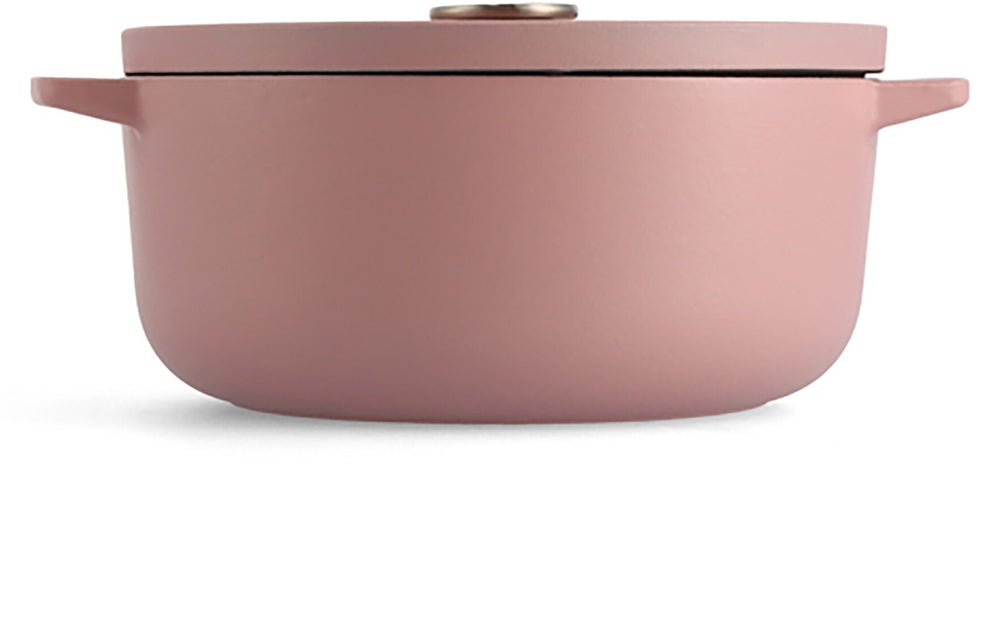 KitchenAid Braadpan Gietijzer Dried Rose ø 26 cm / 5.2 Liter - zijaanzicht