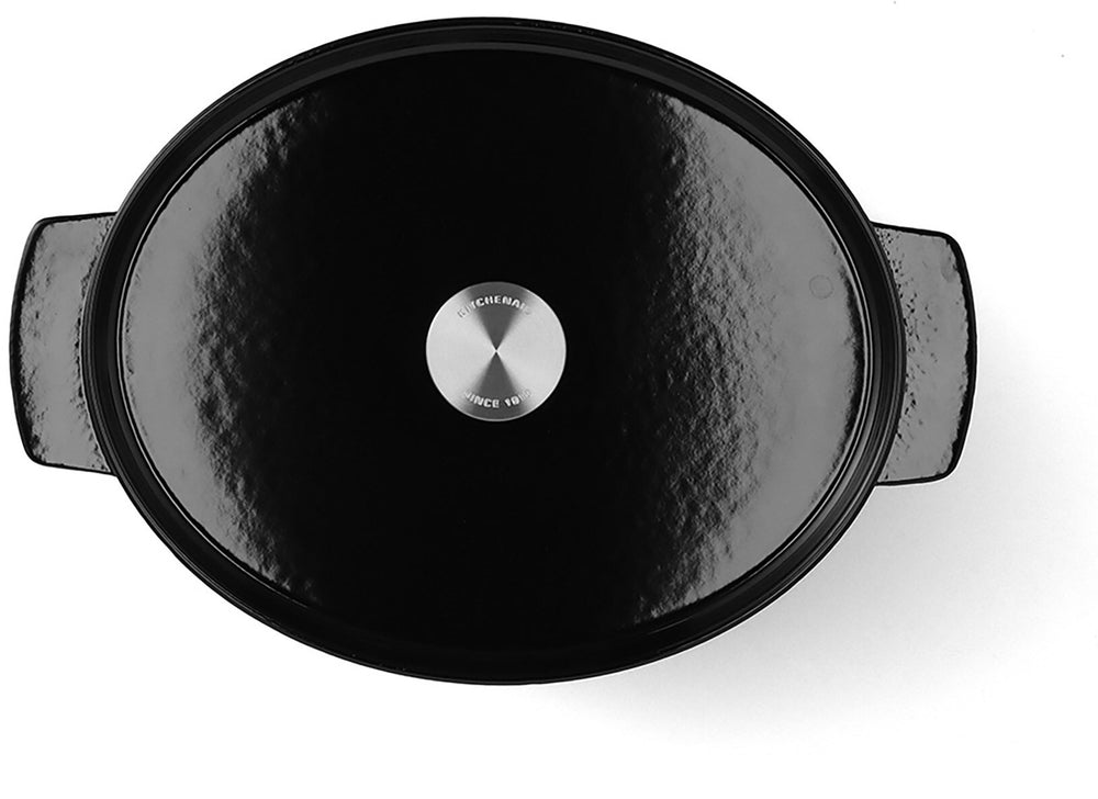 KitchenAid Braadpan Ovaal Gietijzer Onyx Black 30 cm / 5.6 Liter - bovenaanzicht