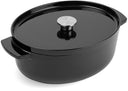 KitchenAid Braadpan Ovaal Cast Iron Onyx Black 30 cm / 5.6 Liter - geëmailleerde anti-aanbaklaag