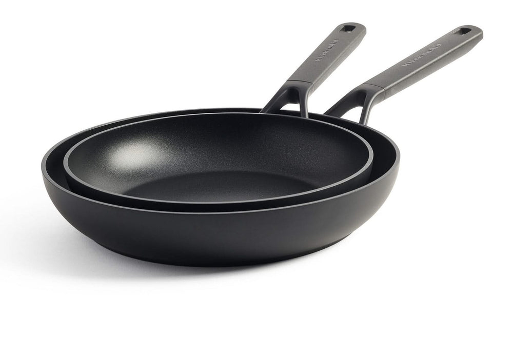 KitchenAid Koekenpannenset Classic Forged 2-delig - keramische anti-aanbaklaag - Koekenpan ø 24 & 28 cm