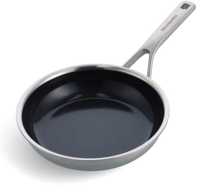 KitchenAid Koekenpannenset Multi-Ply RVS 2-delig - ø 20 & 28 cm - binnenkant