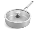 KitchenAid Hapjespan / Sauteerpan met deksel Tri-Ply RVS ø 24 cm / 3.1 Liter - zonder anti-aanbaklaag