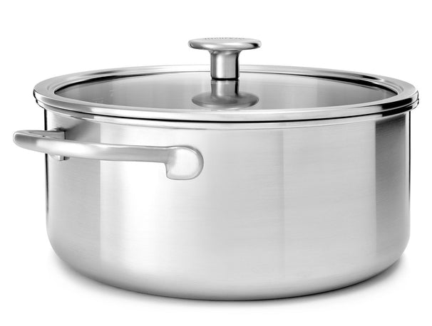 KitchenAid Kookpan Tri-Ply RVS ø 24 cm / 4.9 Liter - zonder anti-aanbaklaag