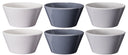 Cookinglife Soepkommen / Kommen - Siaki Wit / Blauw / Grijs ø 14 cm - Porselein - 6 stuks