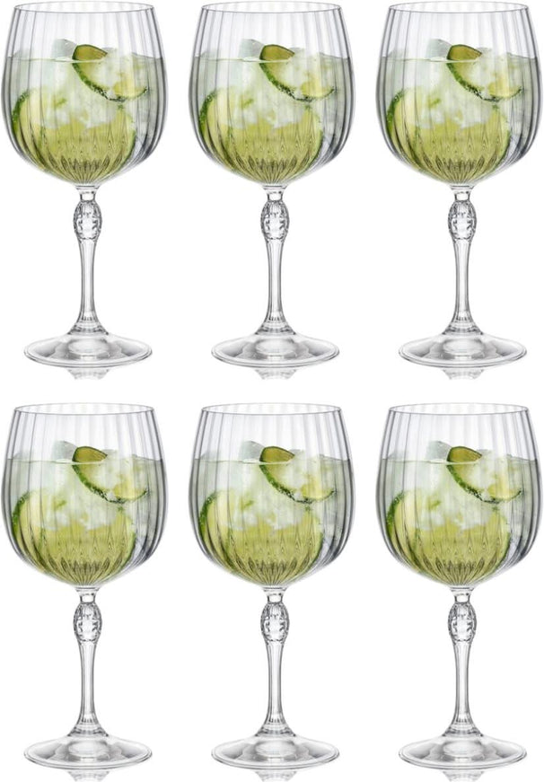Bormioli Rocco Gin Tonic Glazen America 20's - 740 ml - 6 stuks