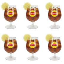 Lipton Ice Tea Bol Glazen - Transparant - 250 ml - 6 stuks