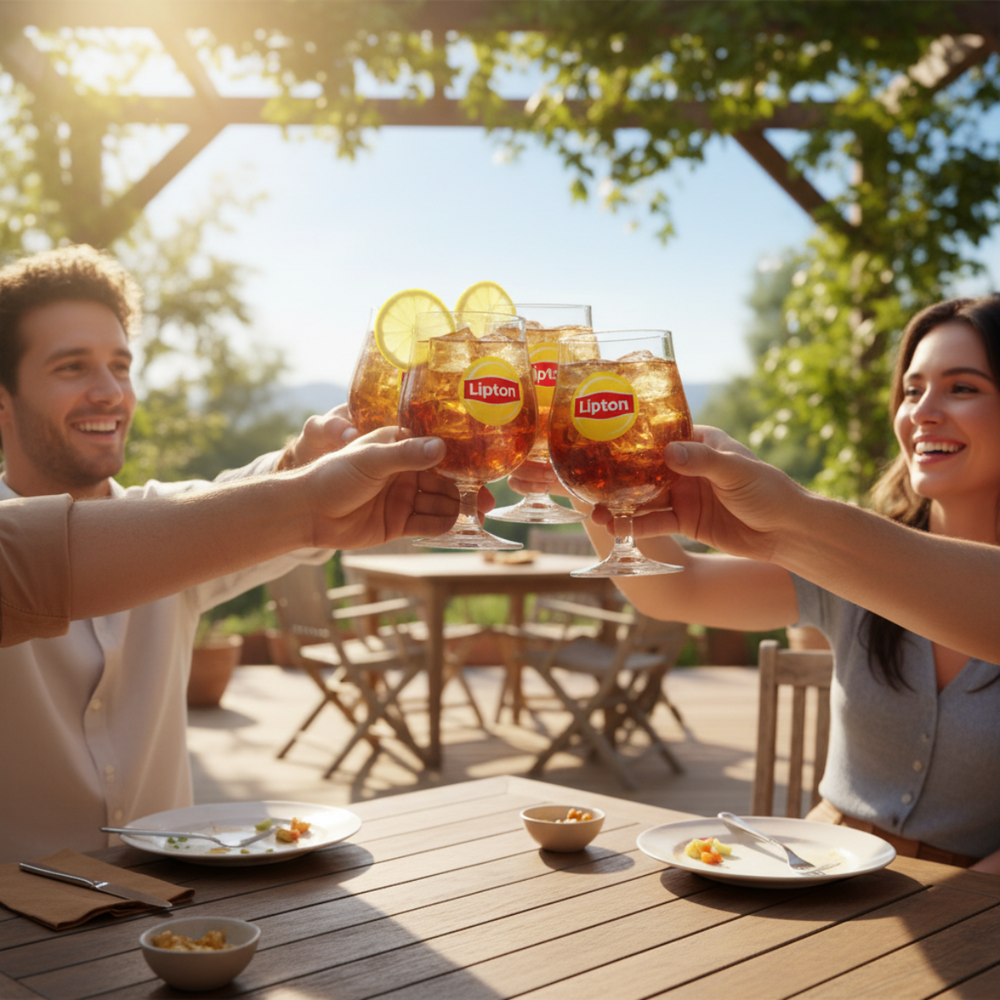 Lipton Ice Tea Bol Glazen - Transparant - 250 ml - 6 stuks