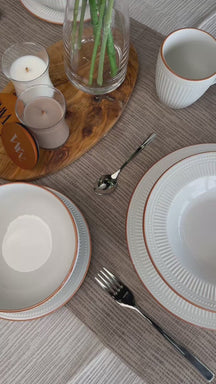 Cookinglife Serviesset Stratton 18-delig / 6 personen - 6 dinerborden, 6 ontbijtborden en 6 kommen