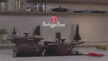 Berlinger Haus Pannenset Nordic Mat Bordeaux 11-Delig - Kookpan ø 20, 24, 28 cm, Koekenpan ø 24, 28 cm & Steelpan ø 16 cm - Geschikt voor alle warmtebronnen