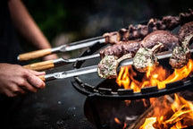 Forged BBQ Spies Churrasco - Olijfhout / Staal - V - vorm - 60cm