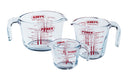 Pyrex Glazen Maatbeker Set Iconics' 3-Delig - 250 ml, 500 ml & 1 Liter