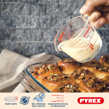 Pyrex Glazen Maatbeker Set Iconics' 3-Delig - 250 ml, 500 ml & 1 Liter