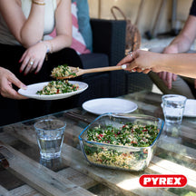 Pyrex Glazen Ovenschaalset met deksel Cook & Store 3-delig - 400 ml, 1.1 Liter & 2.5 Liter