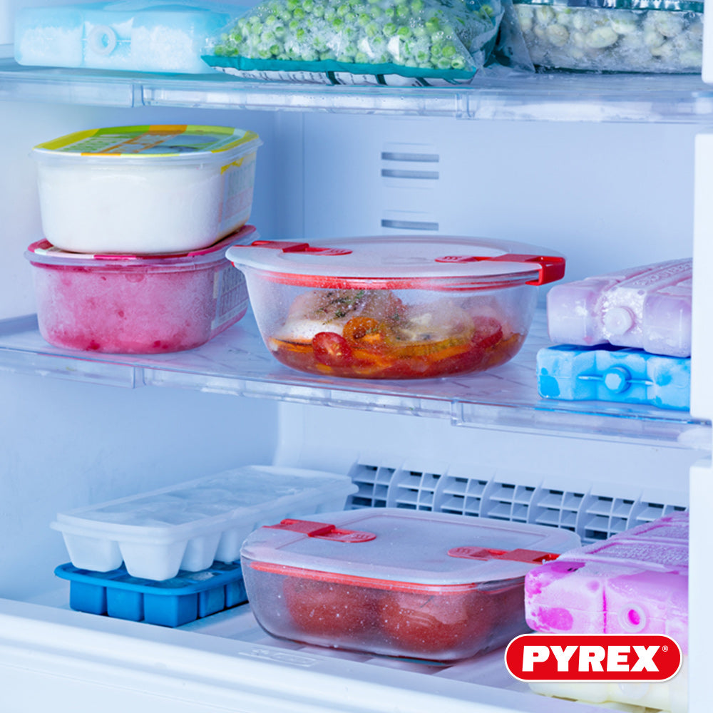 Pyrex Glazen Ovenschalen met deksel Cook & Heat 1 Liter - 3 Stuks