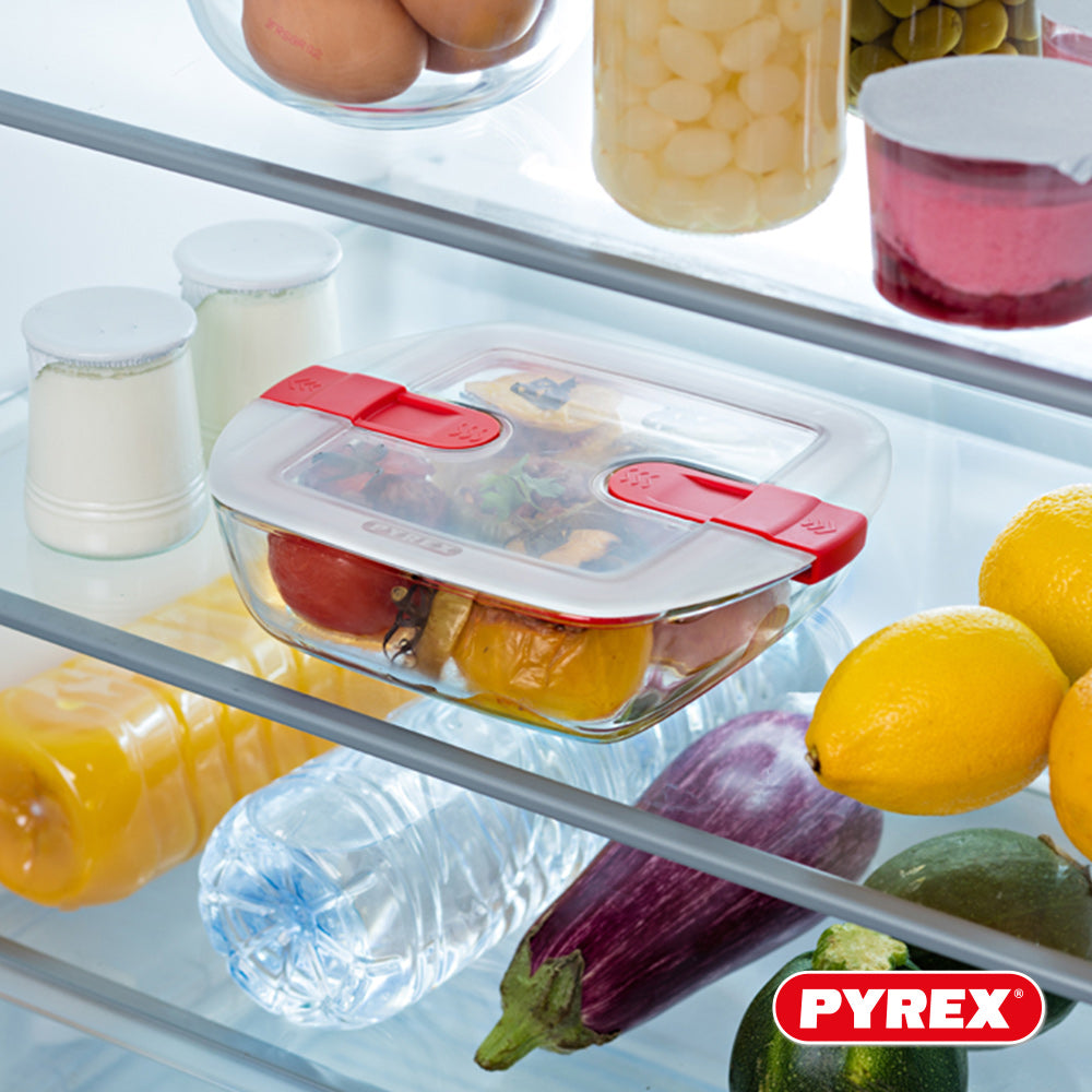 Pyrex Glazen Ovenschalen met deksel Cook & Heat 1 Liter - 3 Stuks