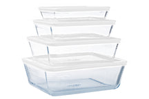 Pyrex Glazen Ovenschaalset met deksel Cook & Freeze 4-Delig - 800 ml, 1.5 Liter, 2.6 Liter & 4 Liter