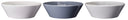 Cookinglife Saladeschalen Siaki - Wit / Blauw / Grijs ø 25 cm - Porselein - 3 stuks