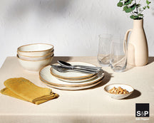 Salt & Pepper Ontbijtborden / Dessertborden Artisan Wit ø 20 cm - 4 Stuks