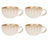 Cosy & Trendy Cappuccino Kop met Oor Astera Pearl Beige - ø 12 cm / 450 ml - 4 Stuks
