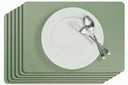 Cosy & Trendy Placemats Leather Look Basil - Afwasbaar - 43 x 30 cm - 6 Stuks