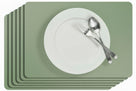 Cosy & Trendy Placemats Leather Look Basil - Afwasbaar - 43 x 30 cm - 6 Stuks