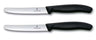 Victorinox Tomatenmesjes Gekarteld Swiss Classic Zwart - 11 cm - 2 stuks