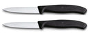 Victorinox Schilmesjes Swiss Classic Zwart - 8 cm - 2 stuks