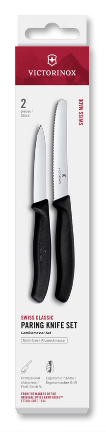 Victorinox Schilmessenset Swiss Classic Zwart 2-delig - Tomatenmes & Schilmes