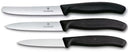 Victorinox Schilmessenset Swiss Classic Zwart 3-delig - Tomatenmes, Officemes & Schilmes