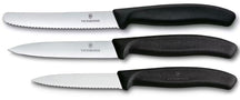 Victorinox Schilmessenset Swiss Classic Zwart 3-delig - Tomatenmes, Officemes & Schilmes