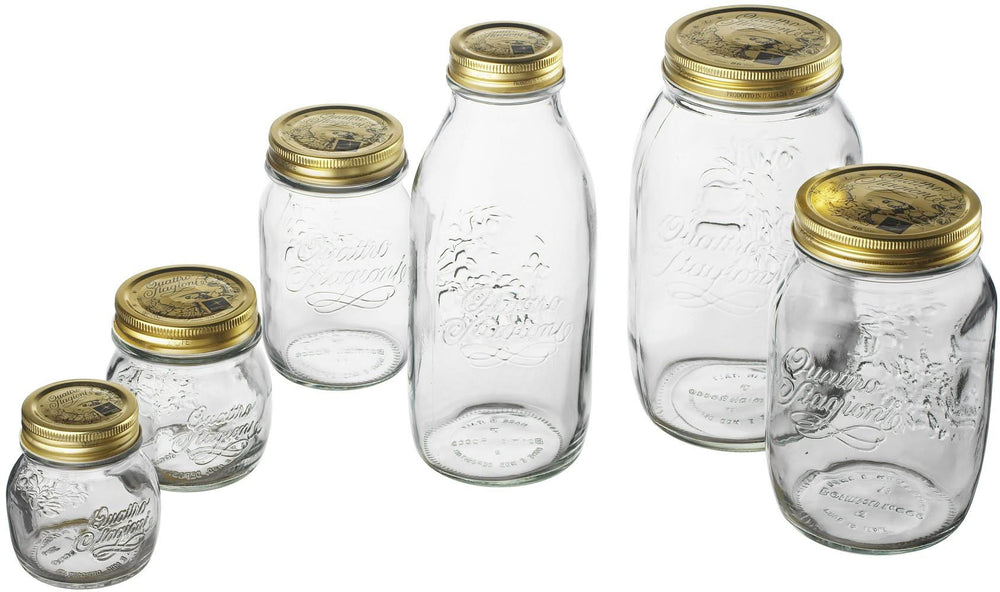 Bormioli Rocco Mason Jar / Weckpotten Quattro Stagioni - ø 11 cm / 1 liter - 6 stuks