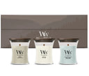 WoodWick Giftset Geurkaarsen Mini Woodland Trio - 3 Stuks - Geurkaars in Glas - Houten Lont